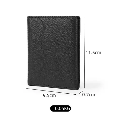  Slim RFID-Blocking Leather Card Holder Wallet